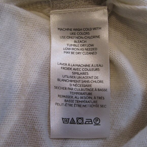 We The Free Sail Away Striped Long Sleeve Top Size S Cream White V Neck Cotton - Picture 8 of 10